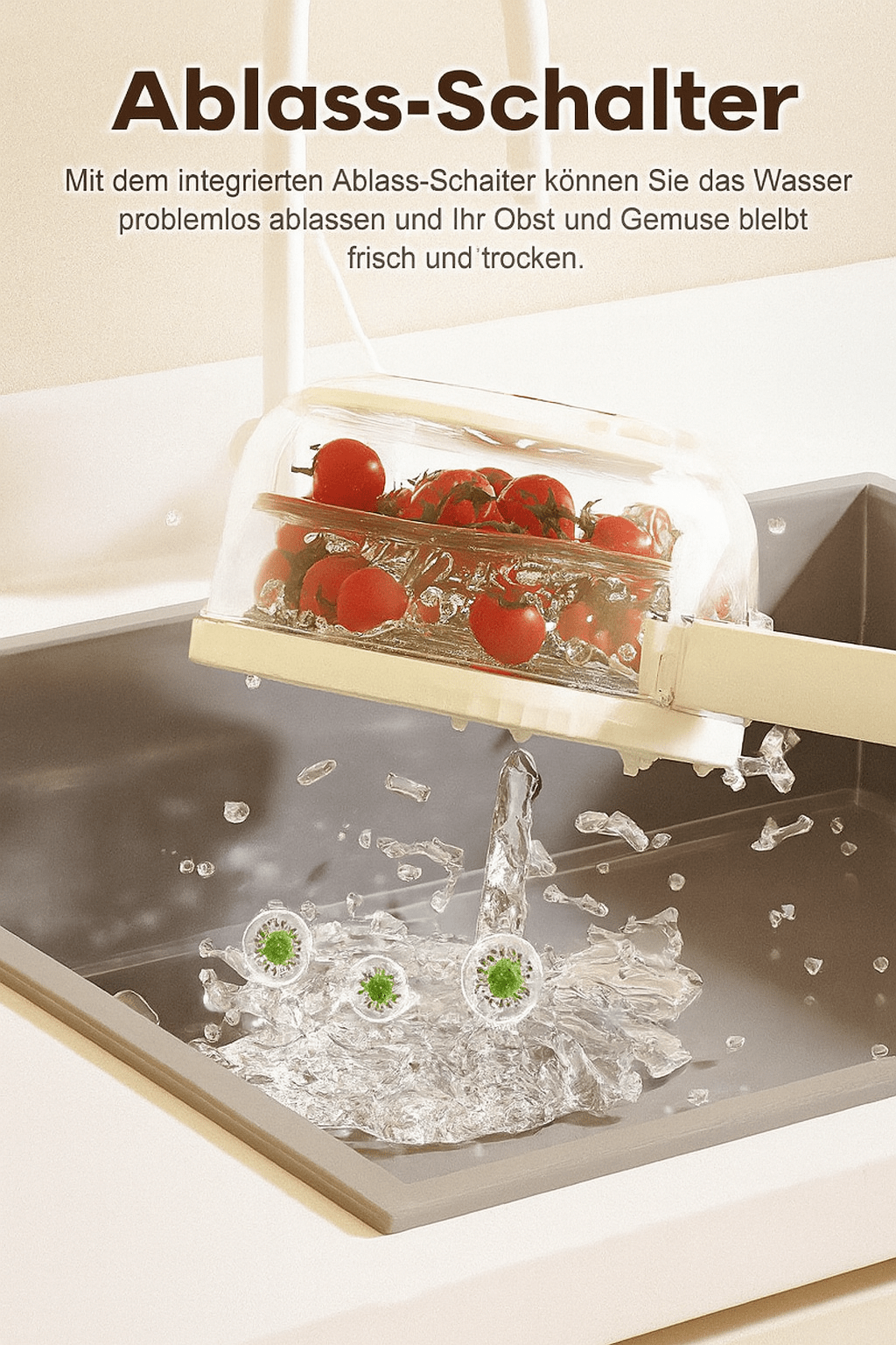 2 - in - 1 Abtropfkorb & Aufbewahrungsbox - wagnershop24.com