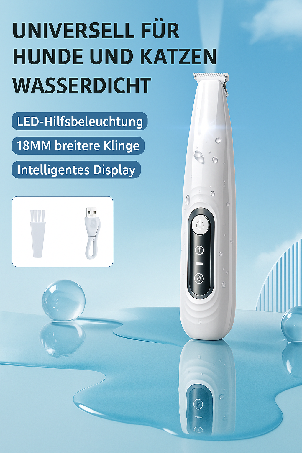 Hunde und Katzen Pfoten Schneider mit LED-Licht