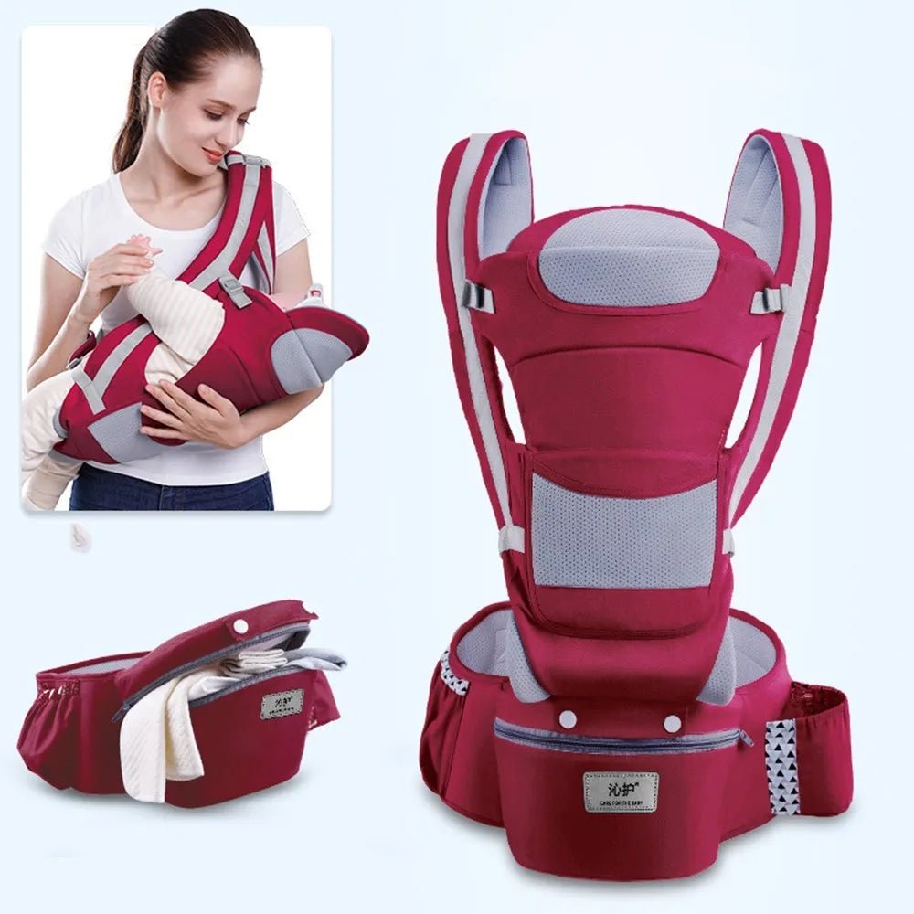 Ergonomic Baby Carrier Backpack Infant Baby Hipseat Carrier Front Facing Ergonomic Kangaroo Baby Wrap Sling Travel Backpack - wagnershop24.com
