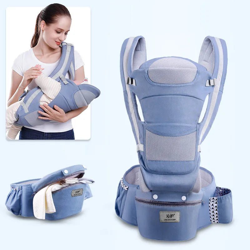 Ergonomic Baby Carrier Backpack Infant Baby Hipseat Carrier Front Facing Ergonomic Kangaroo Baby Wrap Sling Travel Backpack - wagnershop24.com