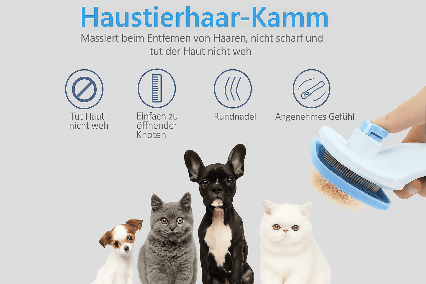 Hunde - und Katzen haarentfernungsbürste - wagnershop24.com