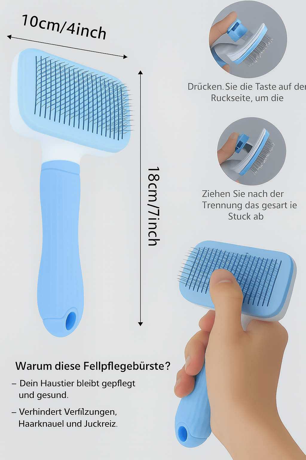 Hunde - und Katzen haarentfernungsbürste - wagnershop24.com