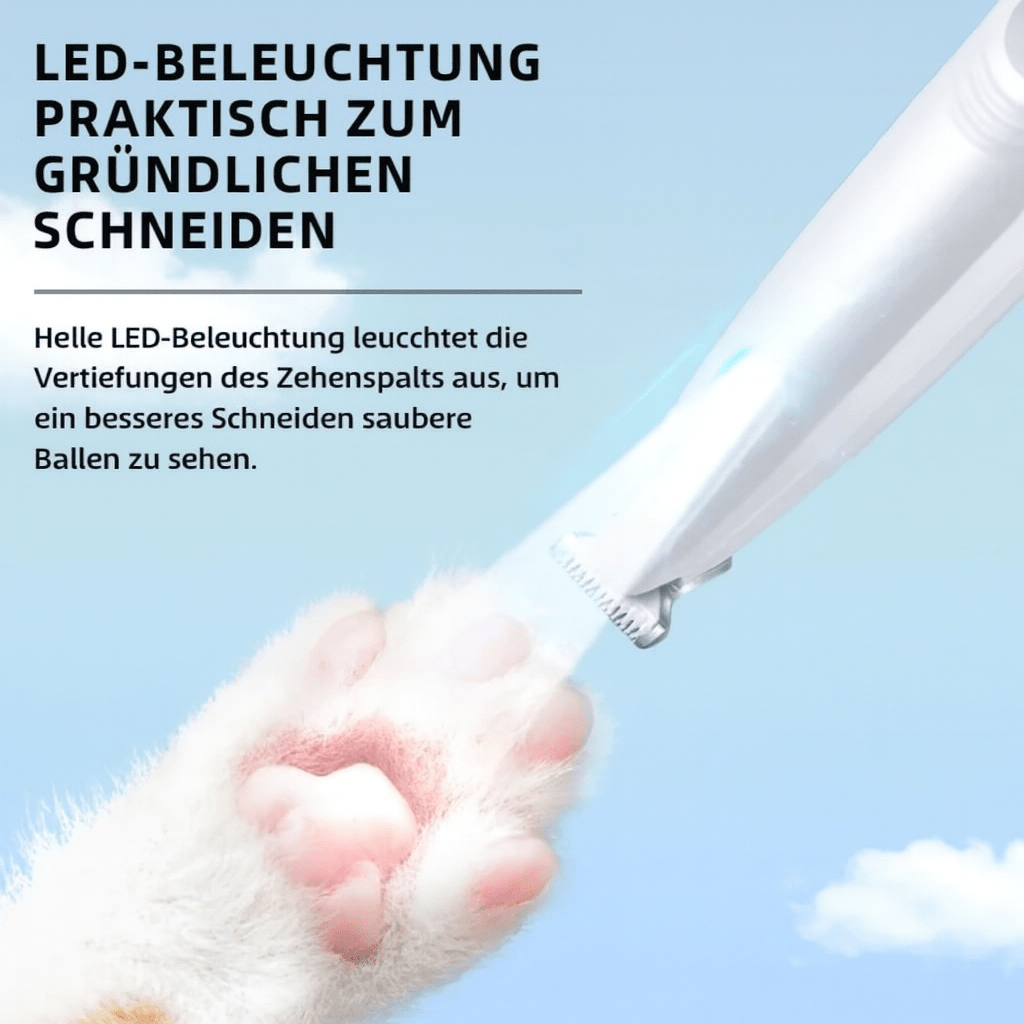 Hunde und Katzen Pfoten Schneider mit LED - Licht - wagnershop24.com