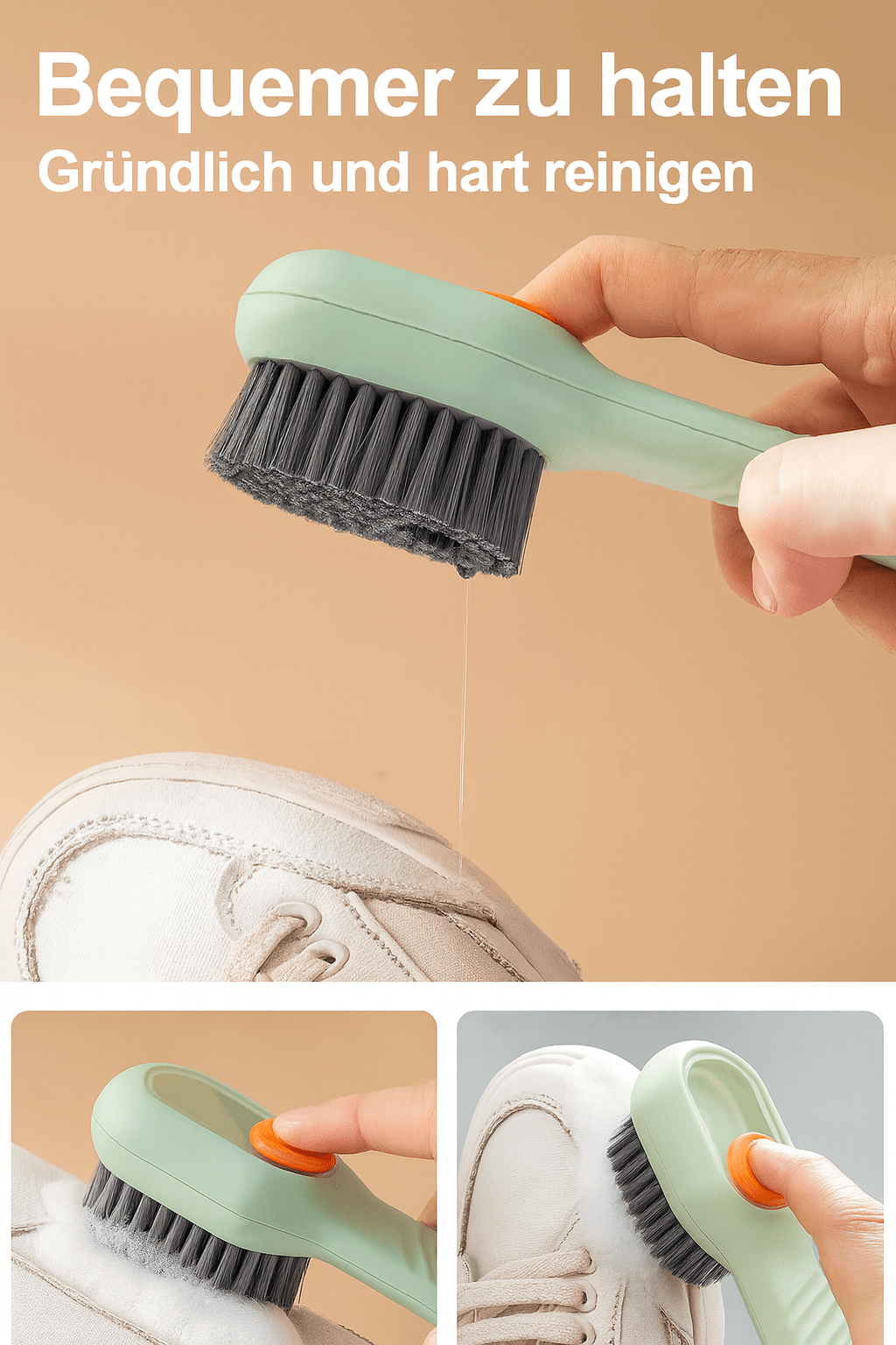 Multifunktionale Reinigungsbürste mit Seifenspender - wagnershop24.com